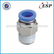 pneumatic fittings male straight PC connectors metal fittings with plastic sleeve